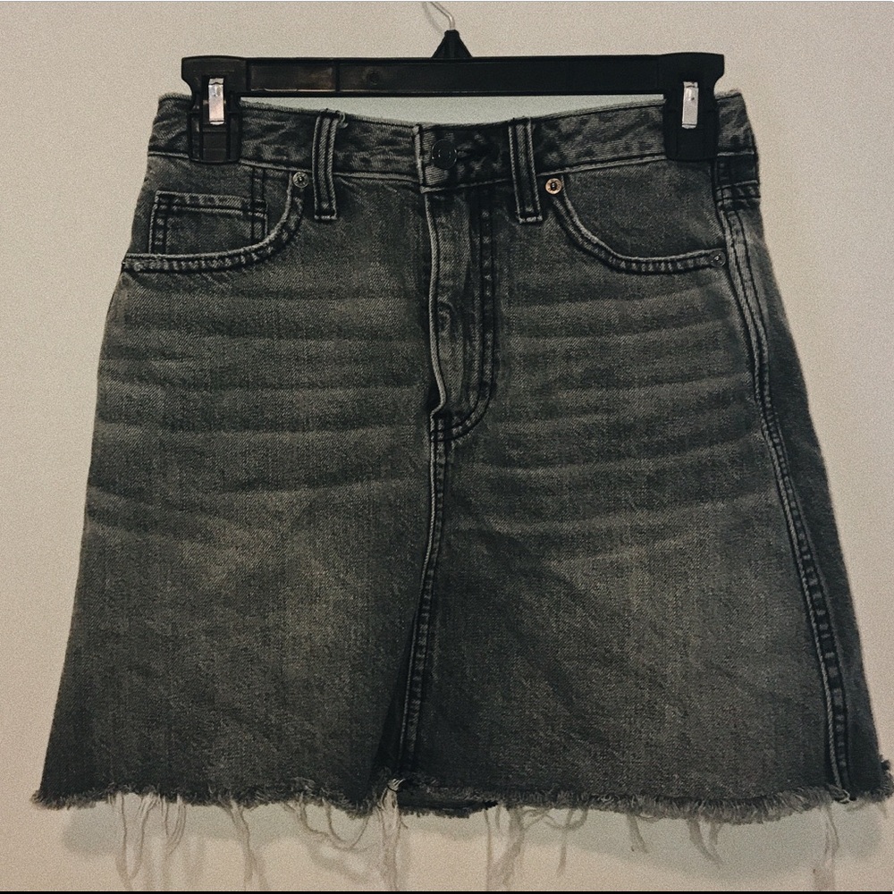denim abercrombie skirt